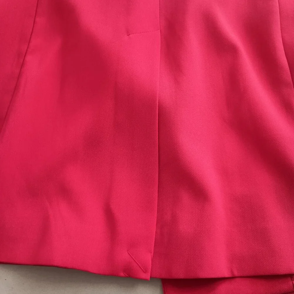Joie Women’s Hot Pink Open Front Vest with Gold Buttons Size L NWT - Picture 6 of 14